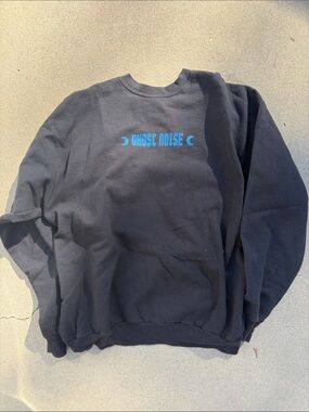 Hanes Ghost Noise Black Graphic Crewneck Sweatshirt